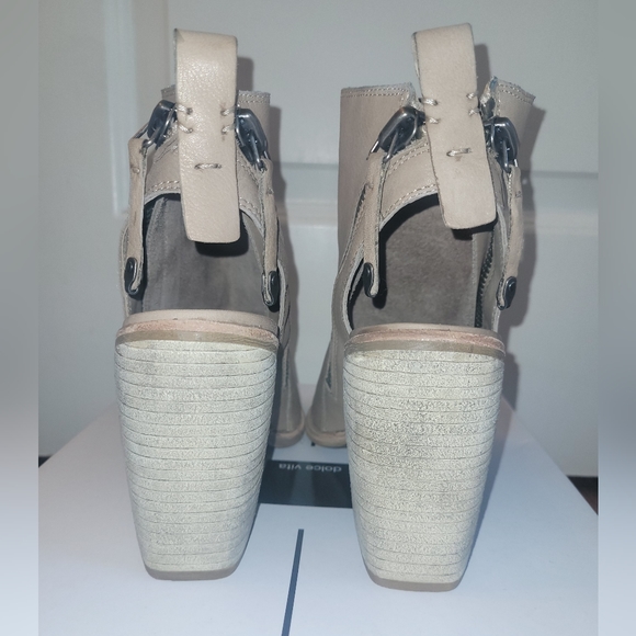 Dolce Vita Port Open Toe Heel Almond Leather - Picture 5 of 8